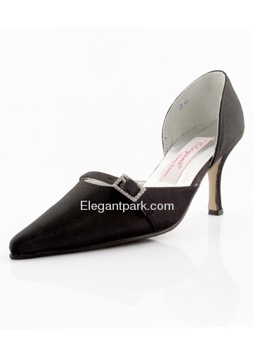 Elegantpark Modern Satin Pointy Toes Stiletto Heel Evening Shoes (MC-020)