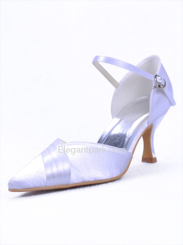 Elegantpark Pointy Toes Stiletto Heel Satin Evening Shoes (EP11012)