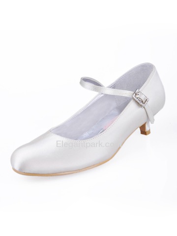 Elegantpark Modern Low Heel Satin Bridal Wedding Party Shoes (WM-003)