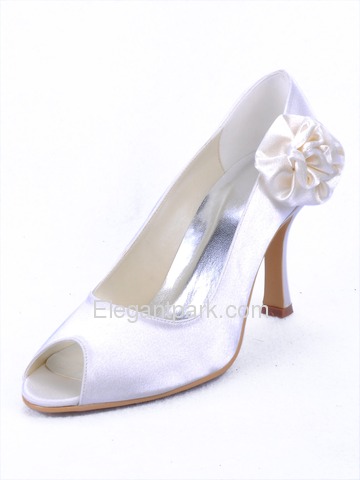Elegantpark Pretty Satin Peep Toe Stiletto Heel Bridal Shoes (EP11005)