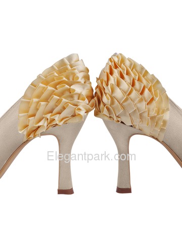 Elegantpark Pretty Satin Pointy Toes Stiletto Heel Party Shoes (EP11006)