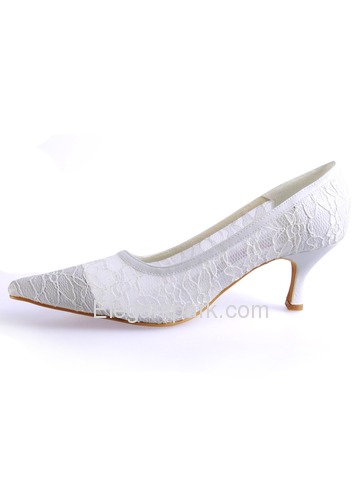 Elegantpark Modern Pointy Toes Stiletto Heel Lace Shoes (AF025)