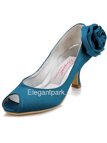 Elegantpark Pretty Satin Peep Toe Stiletto Heel Bridal Shoes (EP11005)