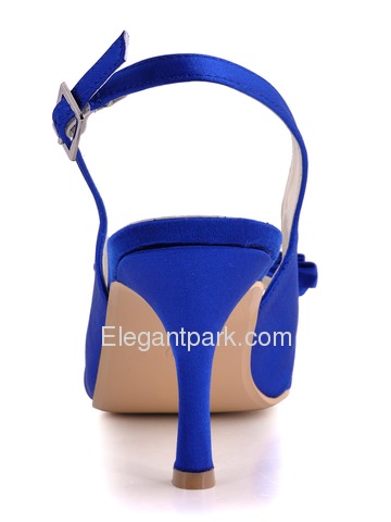Elegantpark Modern Blue Satin Pointy Toes Stiletto Heel Bridal Shoes (EP11004)
