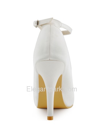 Elegantpark Platform Peep Toe Stiletto Heel Satin Evening & Party Bridal Shoes (HP1543I)