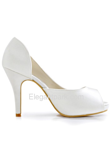 ElegantPark Women Pumps Peep Toe Platform Wedding Bridal Shoes (HP1560I)