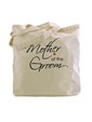 ElegantPark Mother of the Groom Tote Bag For Wedding Party Natural Canvas 100% Cotton