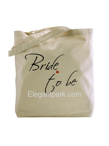 ElegantPark Bride to Be Tote Bag For Wedding Party Natural Canvas 100% Cotton