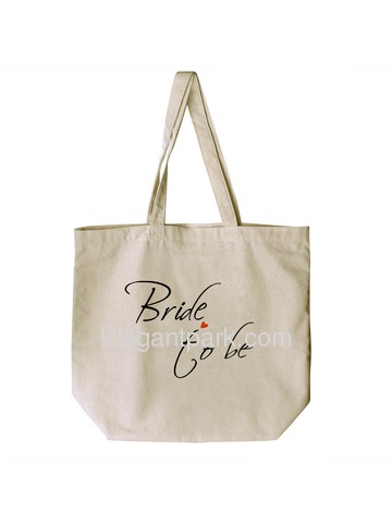 ElegantPark Bride to Be Tote Bag For Wedding Party Natural Canvas 100% Cotton