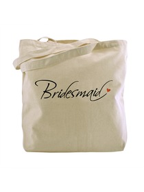 ElegantPark Bridesmaid Tote Bag For Wedding Party Natural Canvas 100% Cotton 1 Pcs