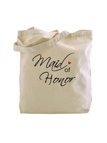ElegantPark Maid of Honor Tote Bag Natural Canvas 100% Cotton