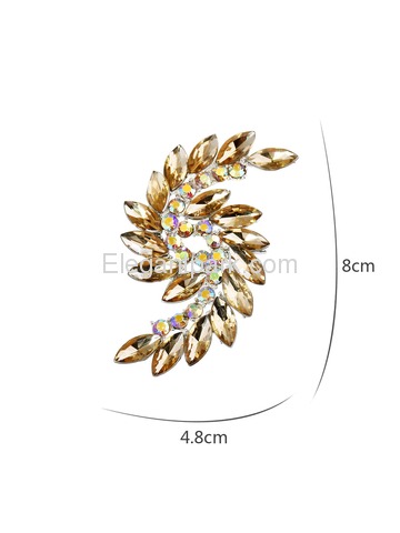 BP1707 Crystals Brooch Pin Women Fashion Jewelry S Type