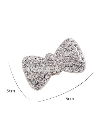 CF 2 Pcs Shoe Clips Sparkly Diamante Bow Rhinestones Wedding Evening Prom Party Decoration Gift
