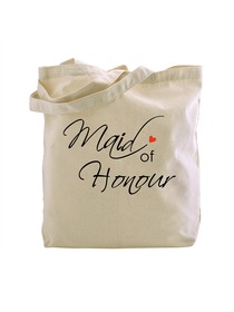 ElegantPark Maid of Honour Tote Bag Natural Canvas 100% Cotton