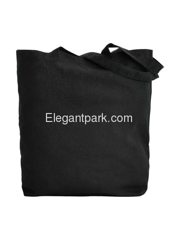 ElegantPark Maid of Honor Wedding Tote Bag Black Canvas Gold Script 100% Cotton