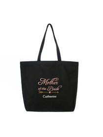 PERSONALIZED Pink Embroidered Mother of the Bride Tote Wedding Bachelorette Party Gift Monogram Blac