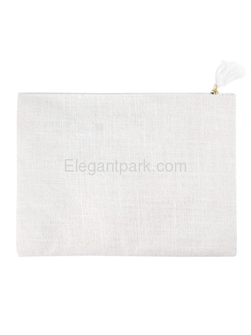 ElegantPark Mother of the Groom Clutch Bag Wedding Party Favors Gift Handbag Zip White with Gold Scr