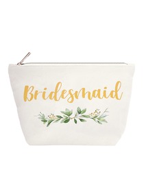 Personalized Bridesmaid Travel Makeup Cosmetic Bag Wedding Gift Monogram Canvas