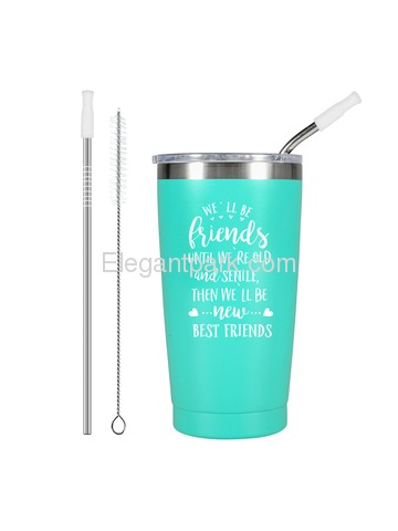 Friends old senile Travel CoffeeTumbler with Lid and Vacuum Insulated Double Wall Cup Gift